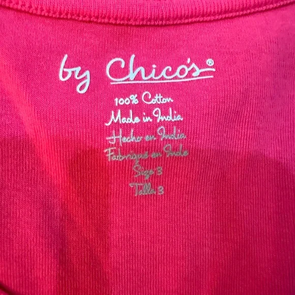 Chicos size 3 xl, basic tank top with a scoop neck, hot pink - Picture 3 of 3